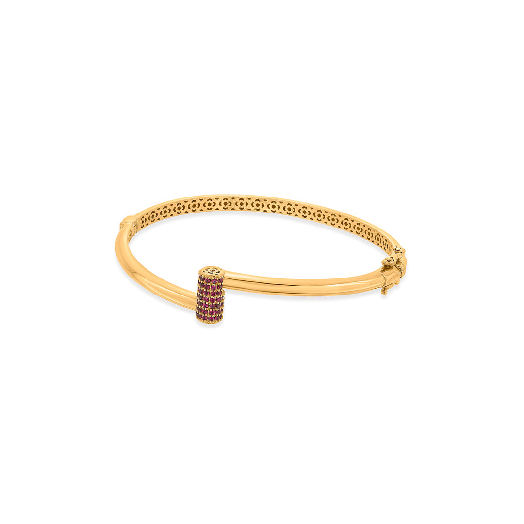 Gem Glow Gold Oval Bracelet for Women