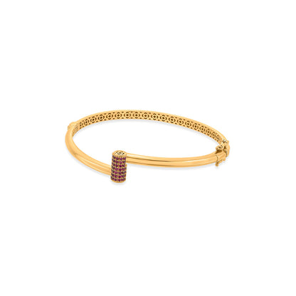 Gem Glow Gold Oval Bracelet for Women