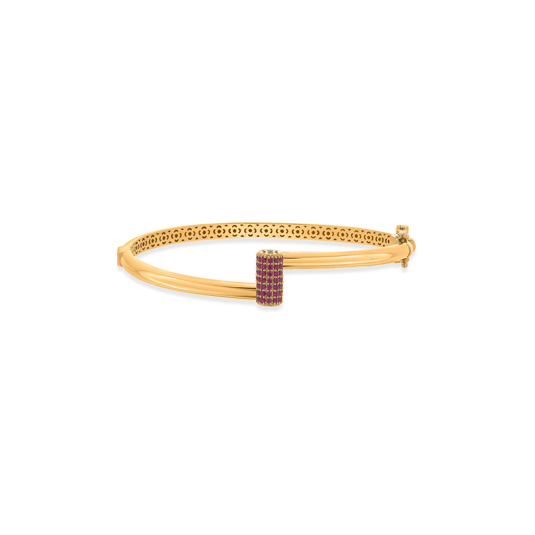 Gem Glow Gold Oval Bracelet for Women