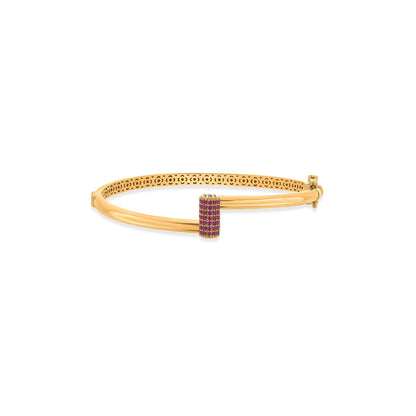 Gem Glow Gold Oval Bracelet for Women