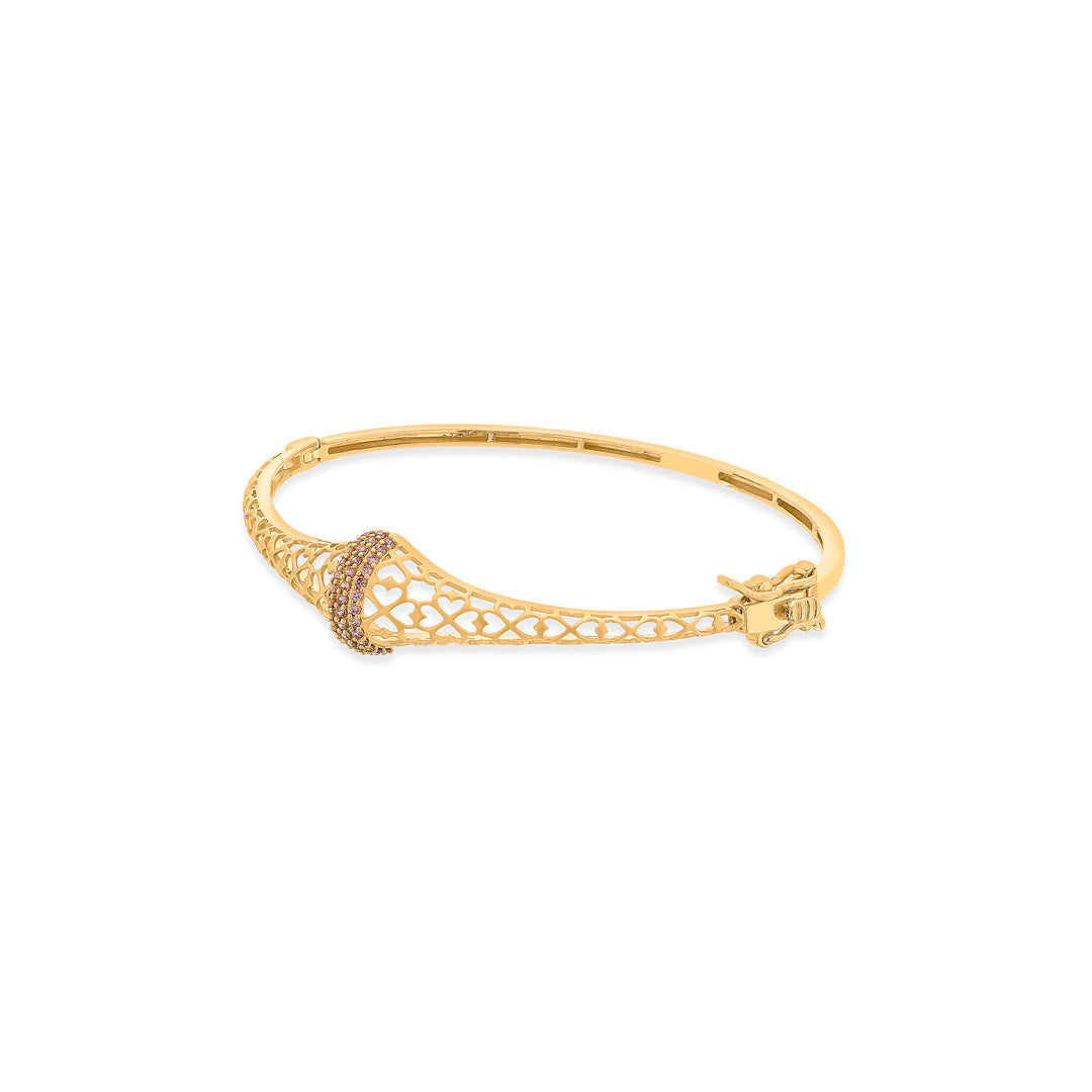 Velvet Twist Gold Oval Bracelet for Women