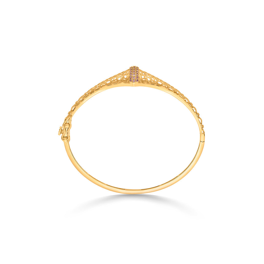 Velvet Twist Gold Oval Bracelet for Women