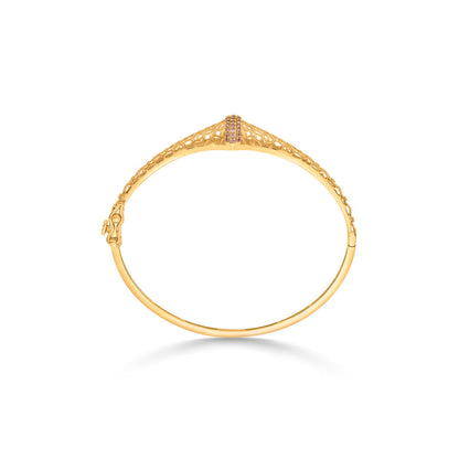 Velvet Twist Gold Oval Bracelet for Women