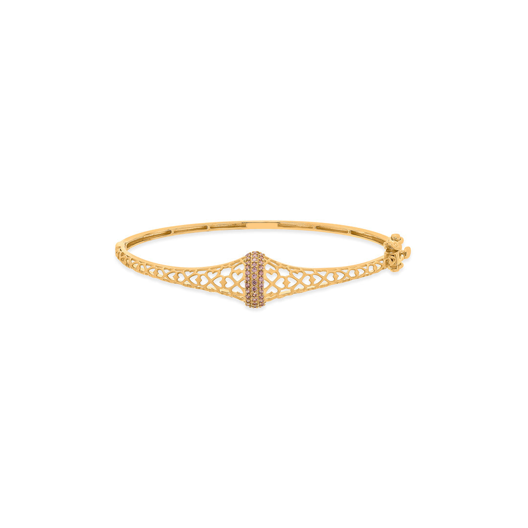 Velvet Twist Gold Oval Bracelet for Women