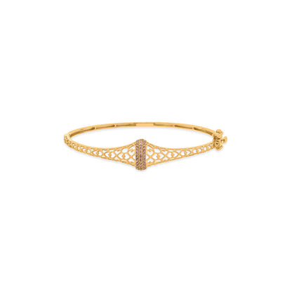 Velvet Twist Gold Oval Bracelet for Women