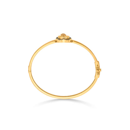 Satin Halo Gold Oval Bracelet for Women