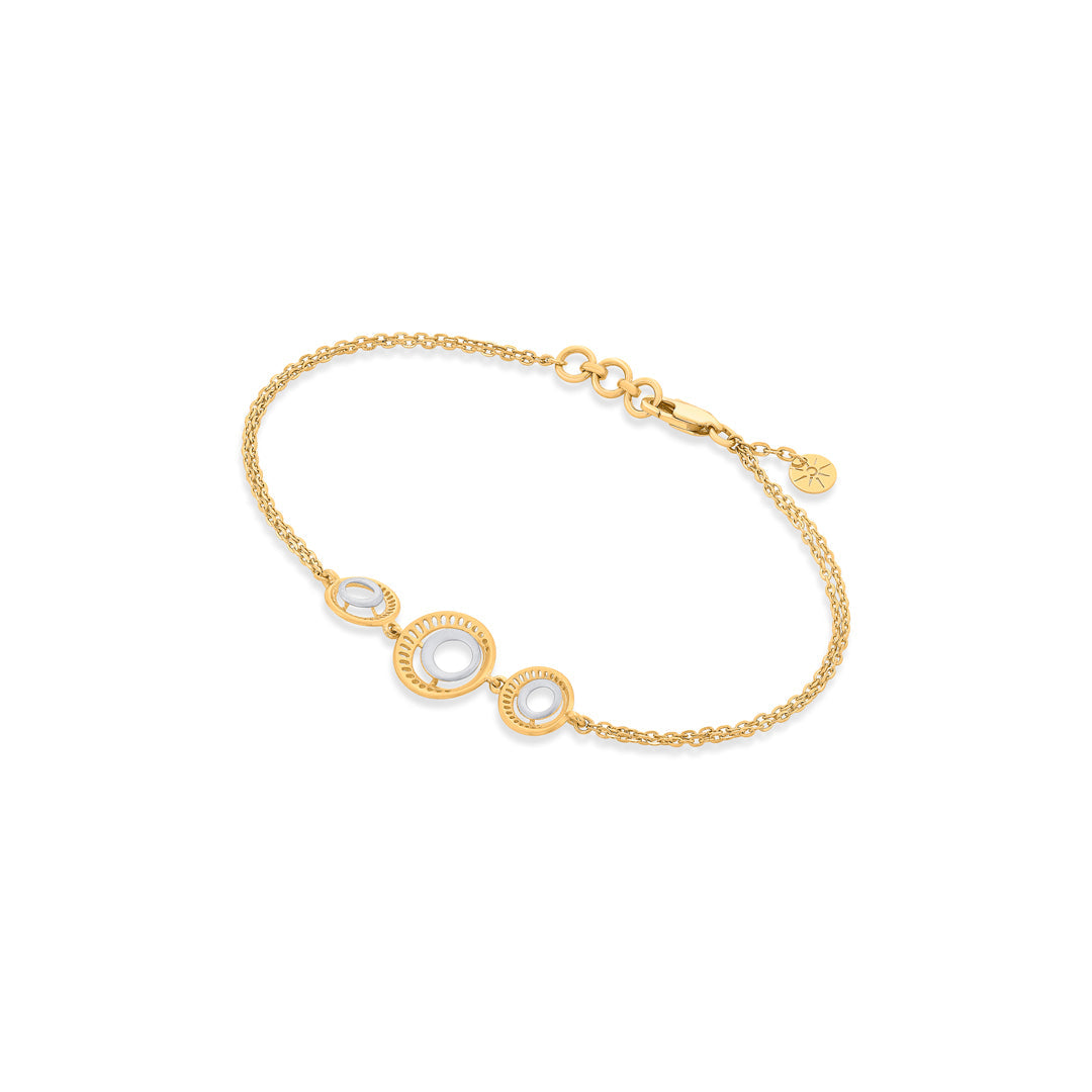 Halo Luxe Gold Flexible Bracelet for Women