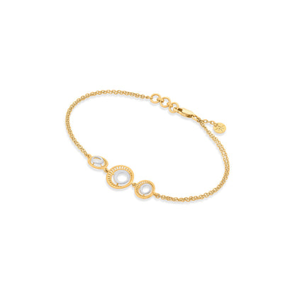 Halo Luxe Gold Flexible Bracelet for Women