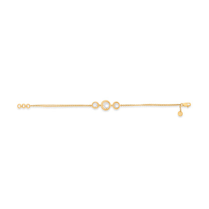 Halo Luxe Gold Flexible Bracelet for Women