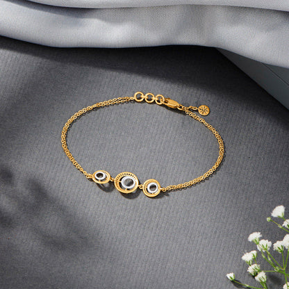 Halo Luxe Gold Flexible Bracelet for Women