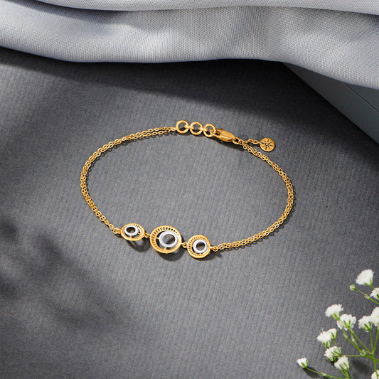 Halo Luxe Gold Flexible Bracelet for Women