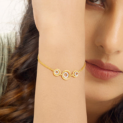 Halo Luxe Gold Flexible Bracelet for Women