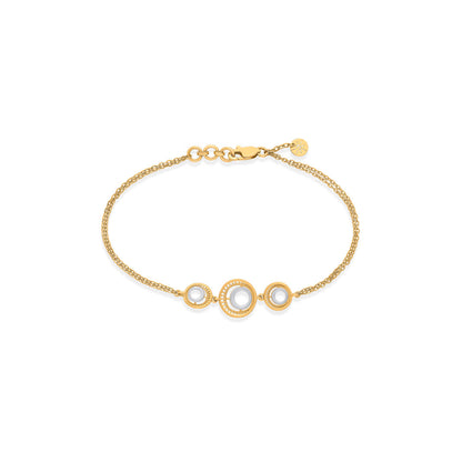 Halo Luxe Gold Flexible Bracelet for Women