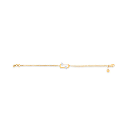 City Edge Gold Flexible Bracelet for Women