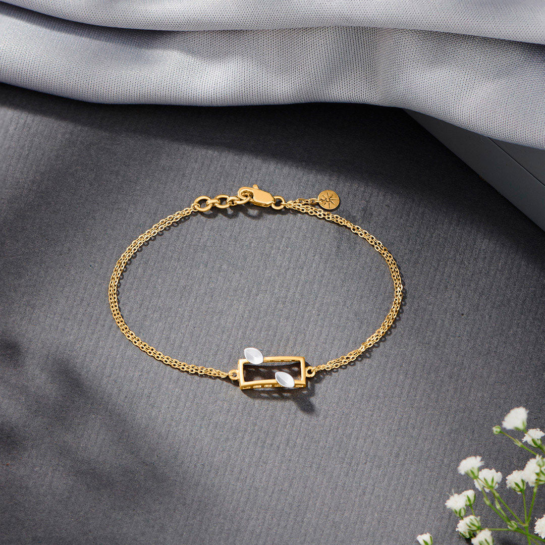 City Edge Gold Flexible Bracelet for Women