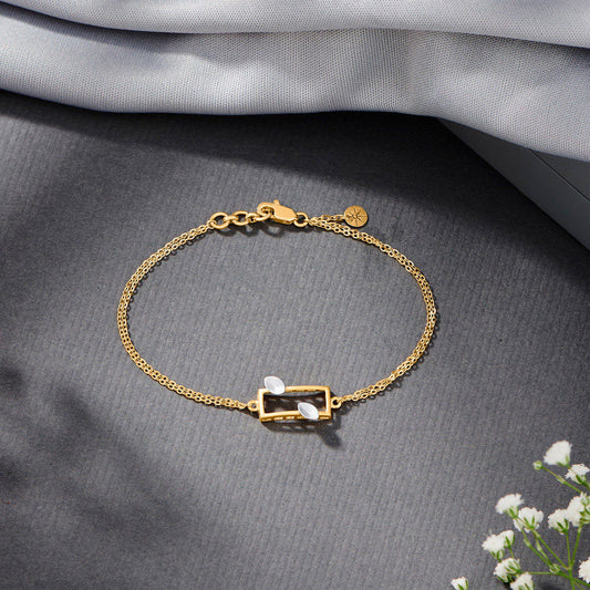 City Edge Gold Flexible Bracelet for Women