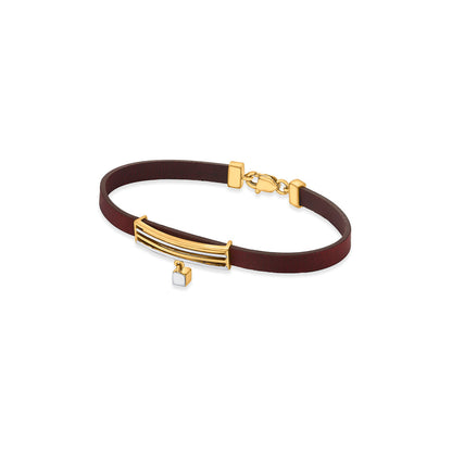 Sharp Shift Gold Flexible Bracelet for Women