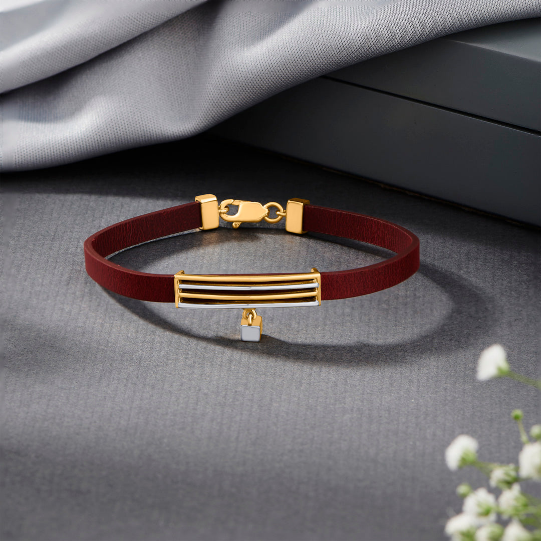 Sharp Shift Gold Flexible Bracelet for Women