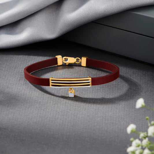Sharp Shift Gold Flexible Bracelet for Women