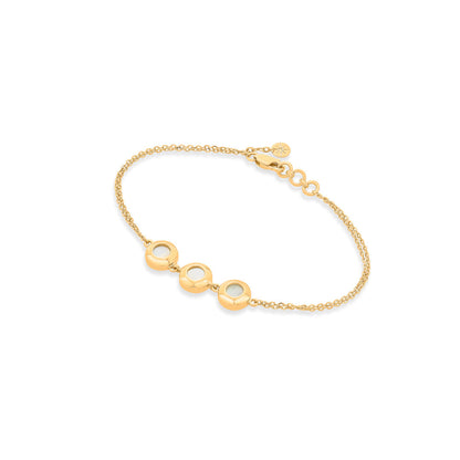 Trio Glow Gold Flexible Bracelet for Women