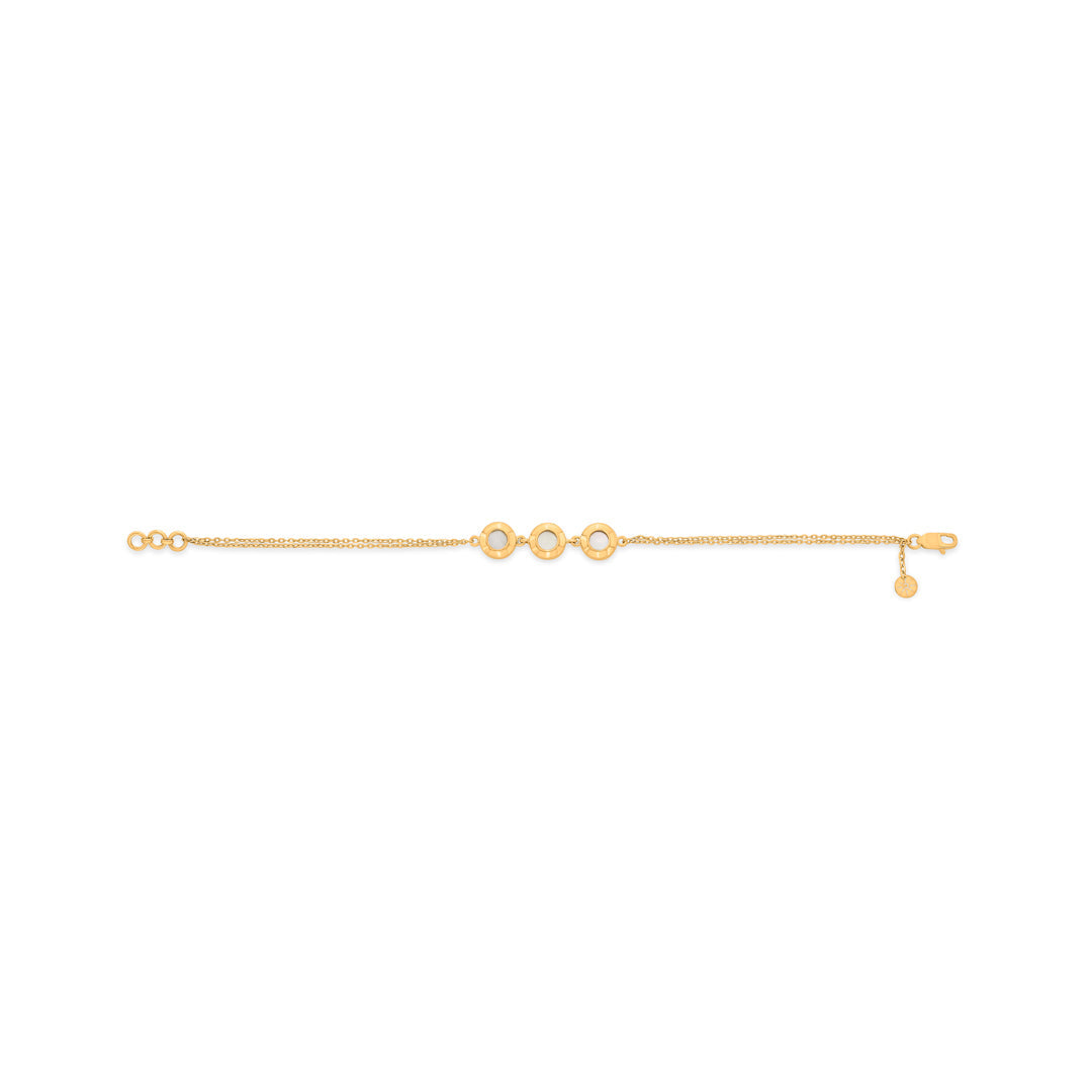 Trio Glow Gold Flexible Bracelet for Women