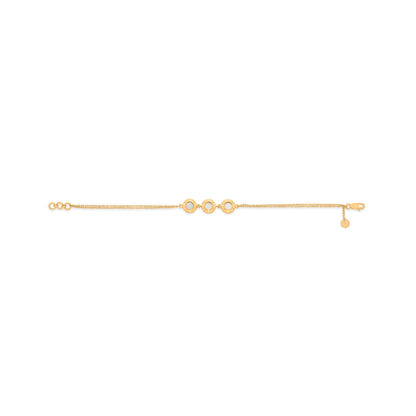 Trio Glow Gold Flexible Bracelet for Women