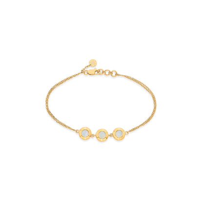 Trio Glow Gold Flexible Bracelet for Women
