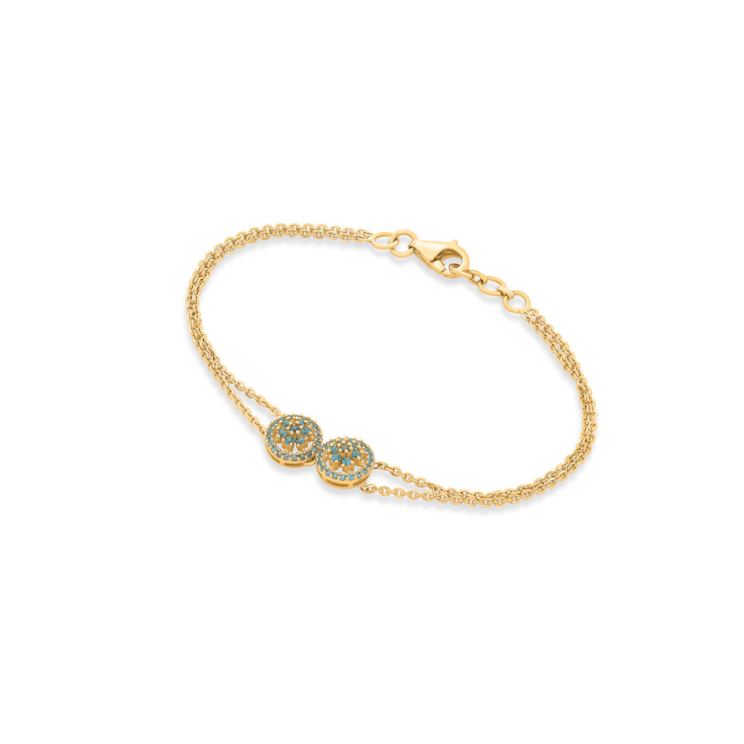 Dusk Glow Gold Flexible Bracelet for Women