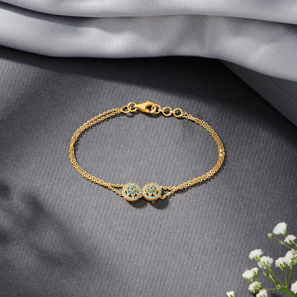 Dusk Glow Gold Flexible Bracelet for Women