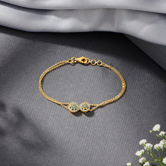 Dusk Glow Gold Flexible Bracelet for Women