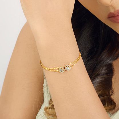 Dusk Glow Gold Flexible Bracelet for Women