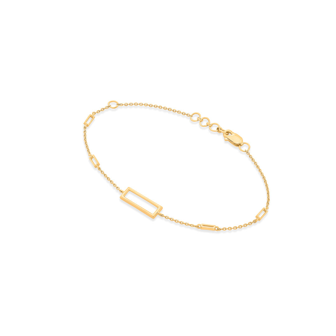 Sleek Trace Gold Flexible Bracelet for Women