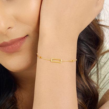 Sleek Trace Gold Flexible Bracelet for Women