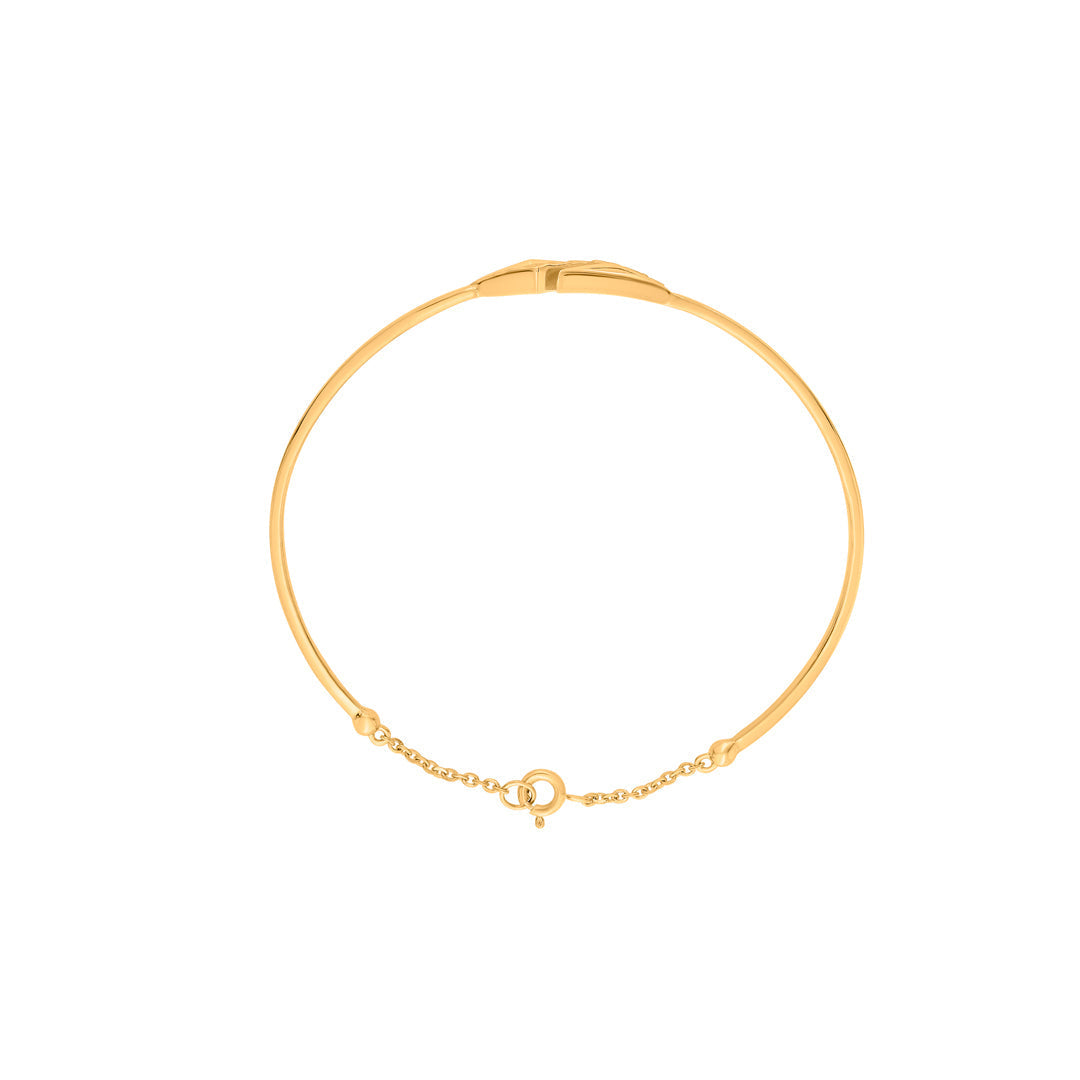 Heritage Halo Gold Oval Bracelet for Women