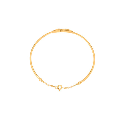 Heritage Halo Gold Oval Bracelet for Women