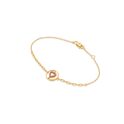 Crown Glow Gold Flexible Bracelet for Women