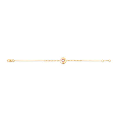Crown Glow Gold Flexible Bracelet for Women