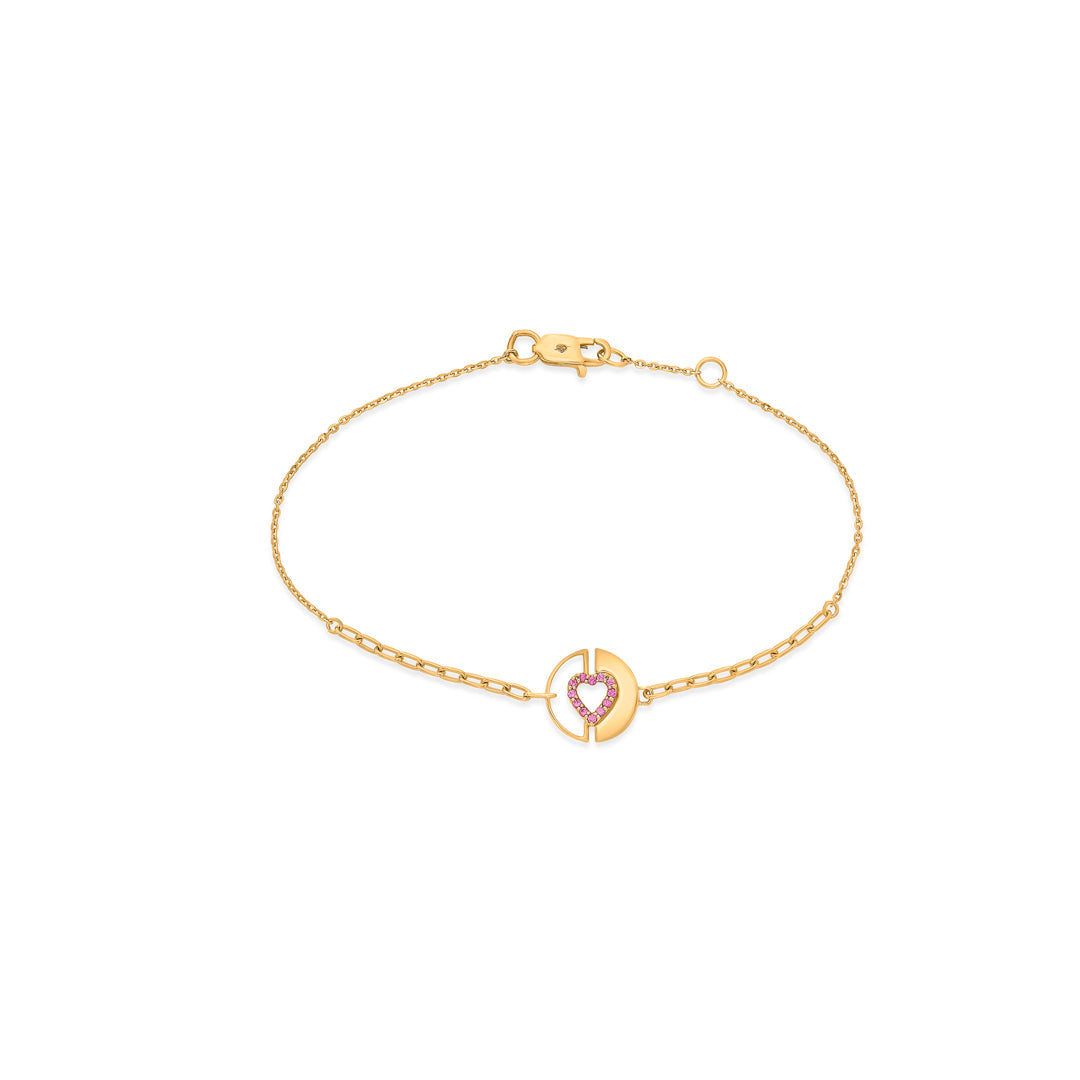 Crown Glow Gold Flexible Bracelet for Women