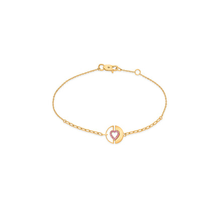 Crown Glow Gold Flexible Bracelet for Women