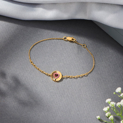 Crown Glow Gold Flexible Bracelet for Women