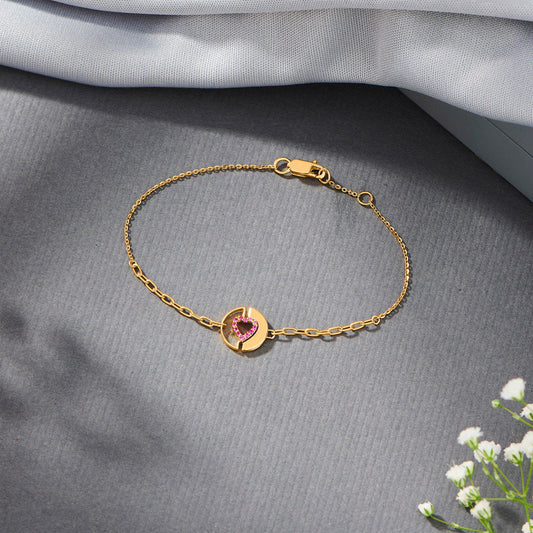 Crown Glow Gold Flexible Bracelet for Women