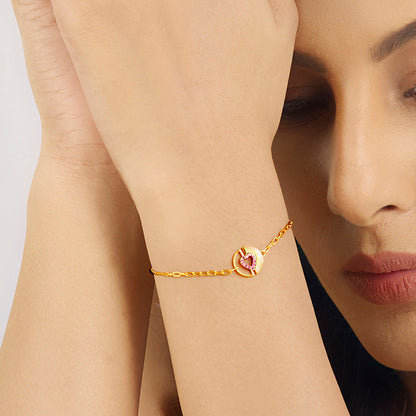 Crown Glow Gold Flexible Bracelet for Women