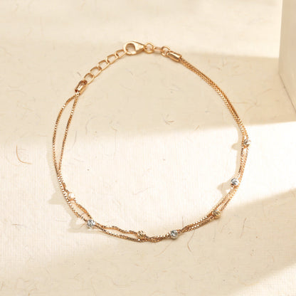 Stacked Shine Gold Flexible Bracelet for Women