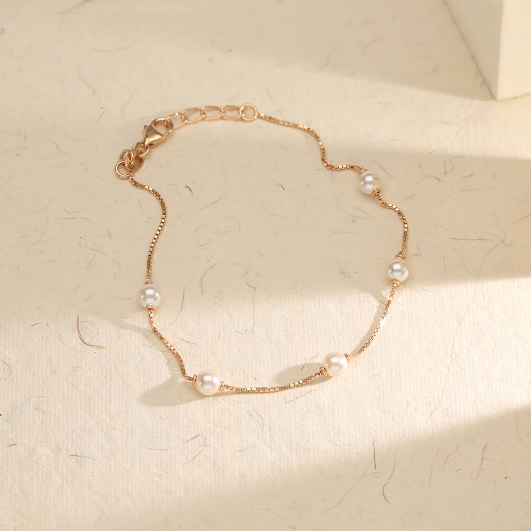 Ivory Wave Gold Flexible Bracelet for Women