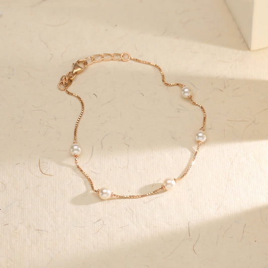 Ivory Wave Gold Flexible Bracelet for Women