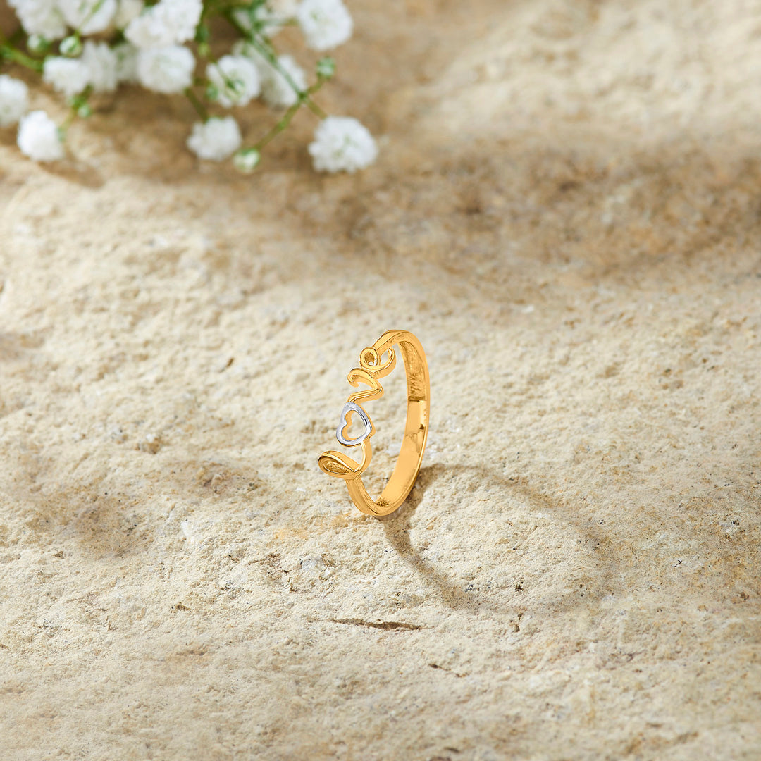 Forever Love Gold Fashion Ring for Women