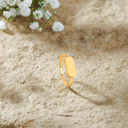 Luxe Plate Gold Casual Ring for Women