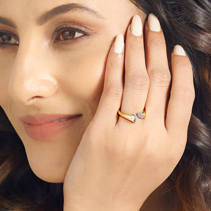 Mystic Harmony Gold Fashion Ring for Women