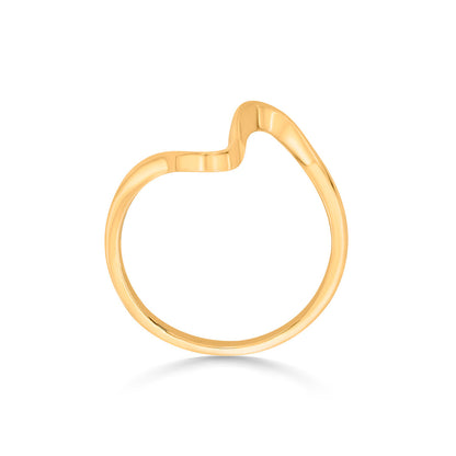 Calm Wave Gold Fashion Ring for Women