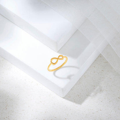 Infinite Shine Gold Eternity Ring for Women